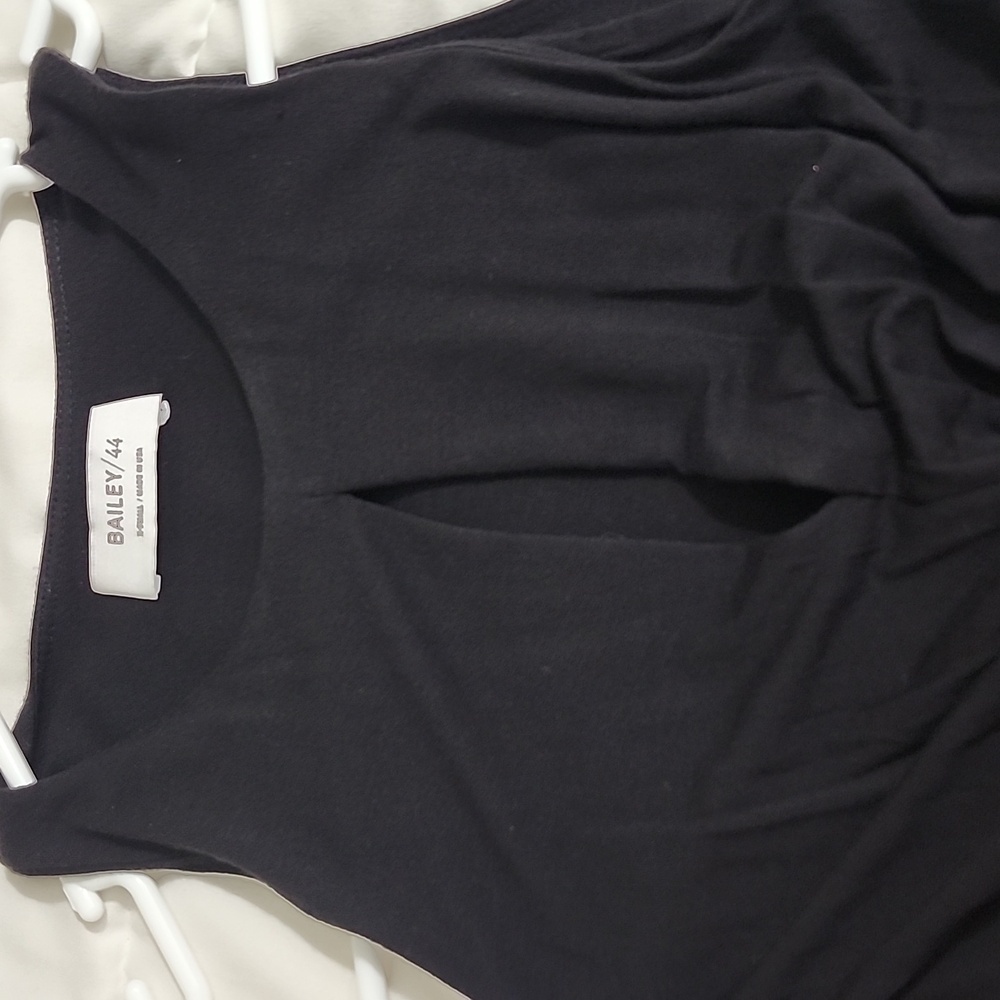 Bailey 44 NWOT XS Grumeti River Maxi Dress High Low Black White Graphic Ruched - Picture 11 of 15